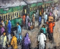 Zahid Saleem, 13 x 16 Inch, Acrylic on Canvas, Cityscape Painting, AC-ZS-149